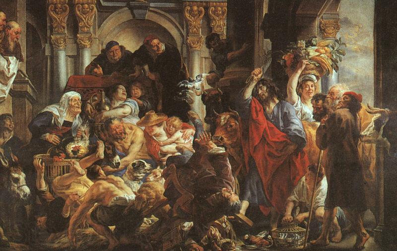 Jacob Jordaens Christ Driving the Merchants from the Temple France oil painting art